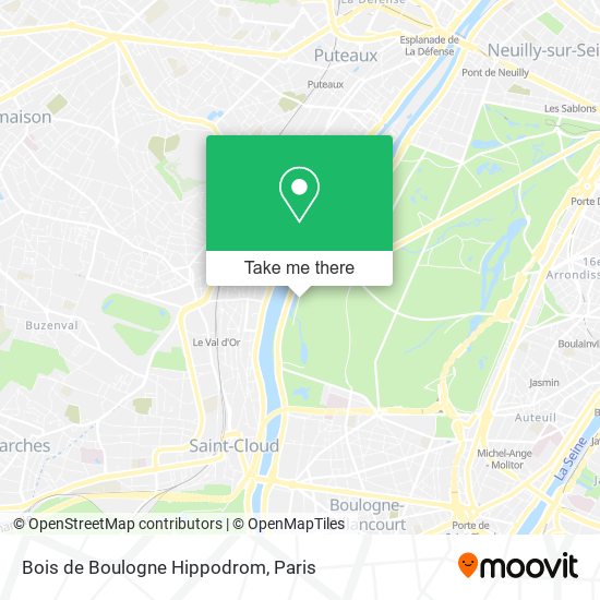 Bois de Boulogne Hippodrom map