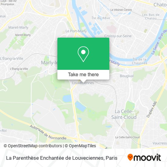 Mapa La Parenthèse Enchantée de Louveciennes