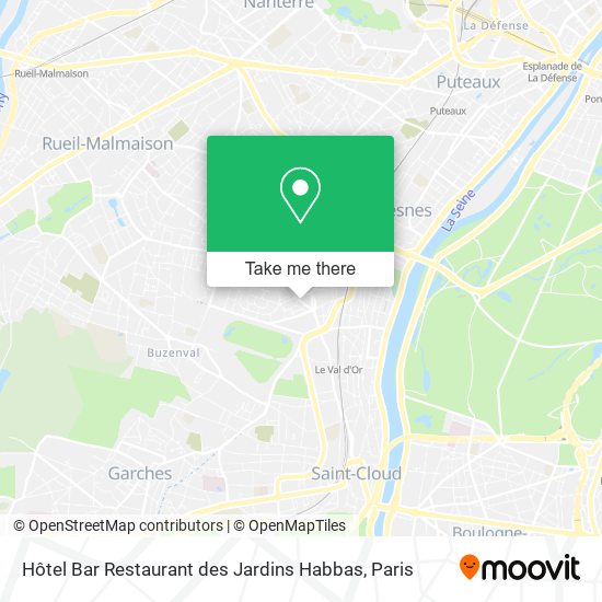 Hôtel Bar Restaurant des Jardins Habbas map