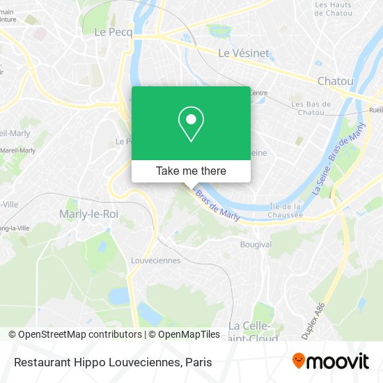 Restaurant Hippo Louveciennes map