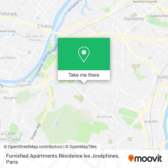 Furnished Apartments Résidence les Joséphines map