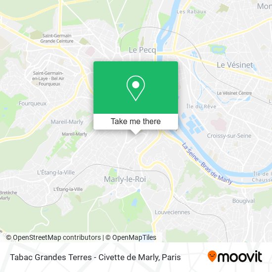 Mapa Tabac Grandes Terres - Civette de Marly