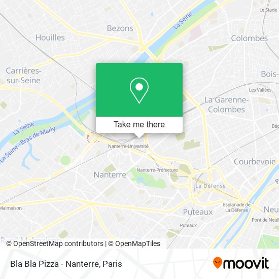 Bla Bla Pizza - Nanterre map