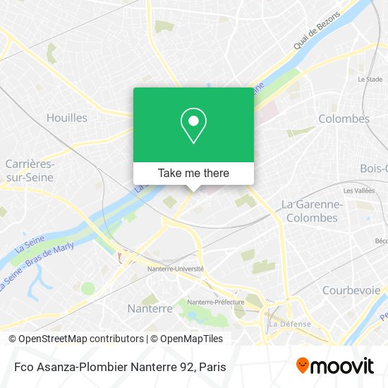 Fco Asanza-Plombier Nanterre 92 map