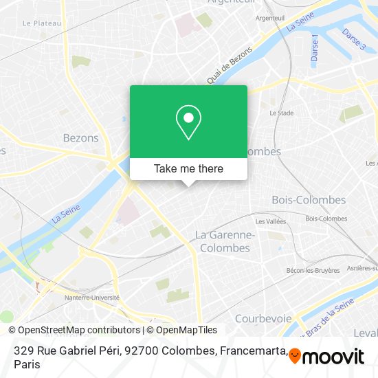 329 Rue Gabriel Péri, 92700 Colombes, Francemarta map