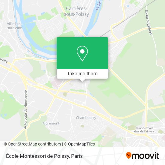 Mapa École Montessori de Poissy