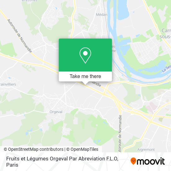 Fruits et Légumes Orgeval Par Abreviation F.L.O map
