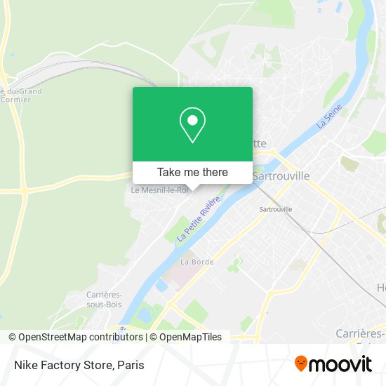 Nike Factory Store map