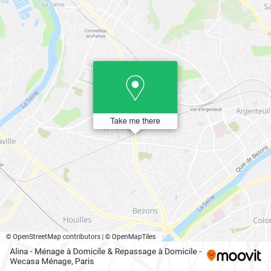 Alina - Ménage à Domicile & Repassage à Domicile - Wecasa Ménage map