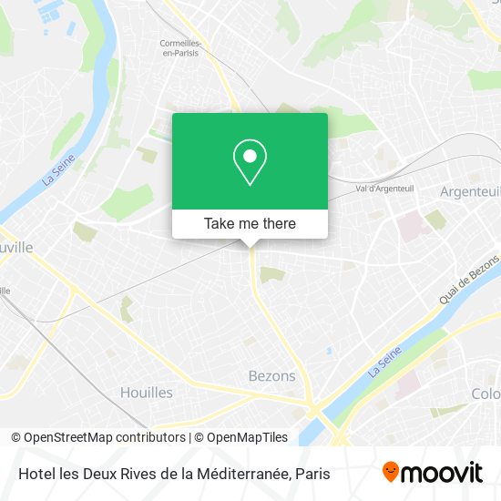 Mapa Hotel les Deux Rives de la Méditerranée