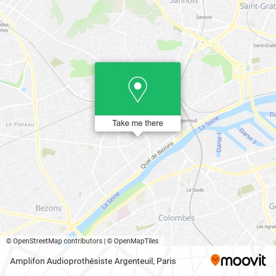 Amplifon Audioprothésiste Argenteuil map