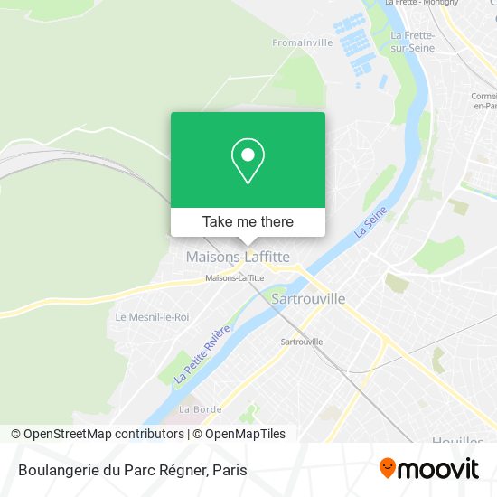 Mapa Boulangerie du Parc Régner