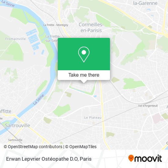 Erwan Lepvrier Ostéopathe D.O map