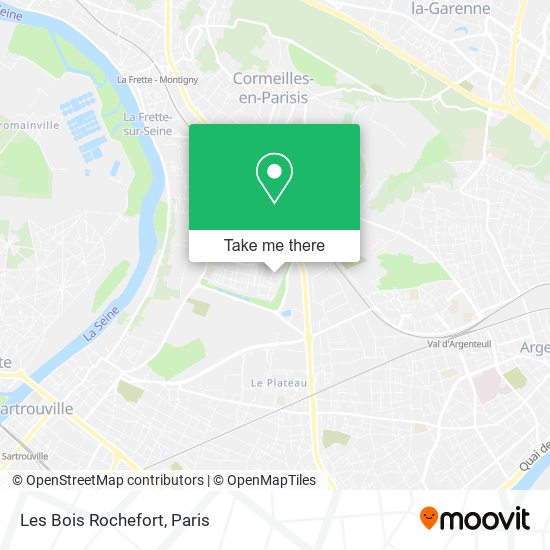 Mapa Les Bois Rochefort
