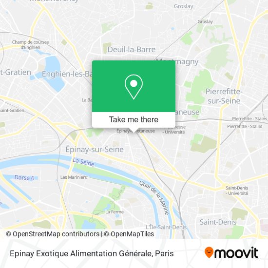 Mapa Epinay Exotique Alimentation Générale