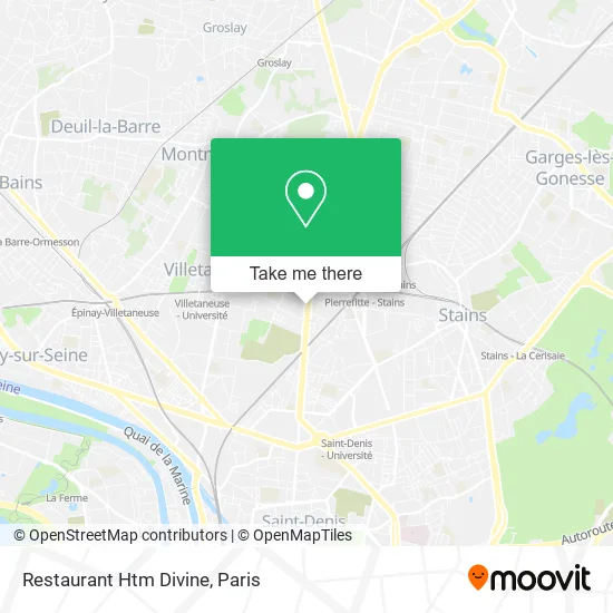 Restaurant Htm Divine map