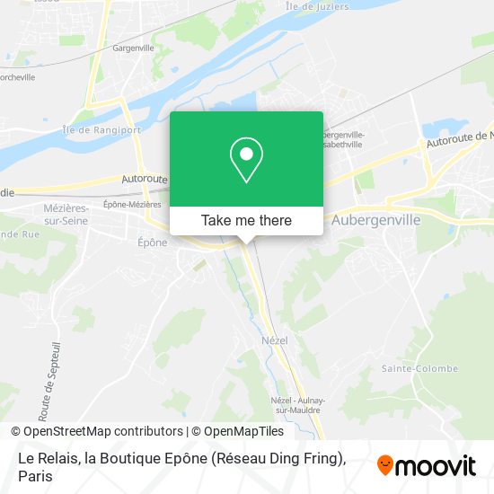 Le Relais, la Boutique Epône (Réseau Ding Fring) map