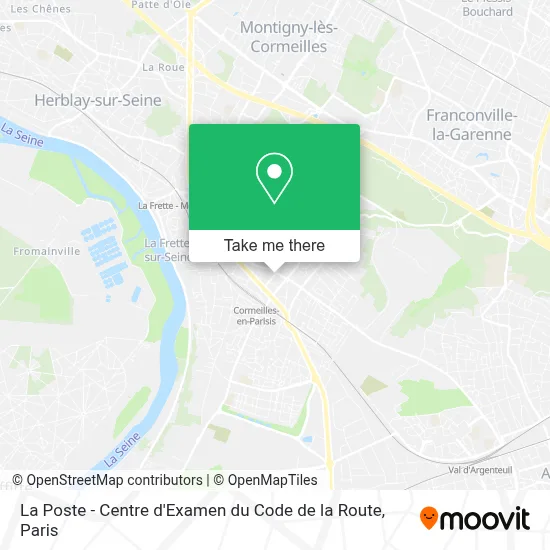 La Poste - Centre d'Examen du Code de la Route map