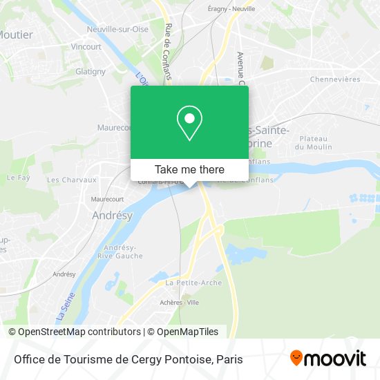 Mapa Office de Tourisme de Cergy Pontoise