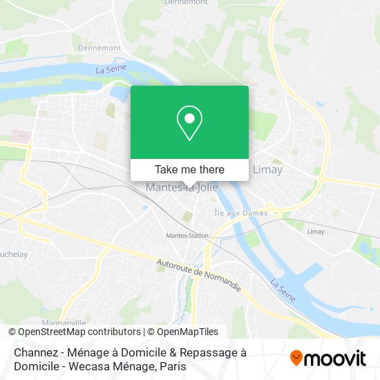Channez - Ménage à Domicile & Repassage à Domicile - Wecasa Ménage map