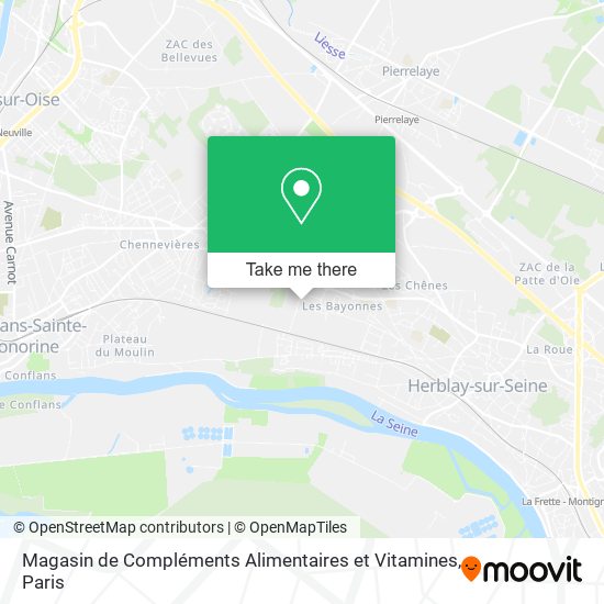 Mapa Magasin de Compléments Alimentaires et Vitamines