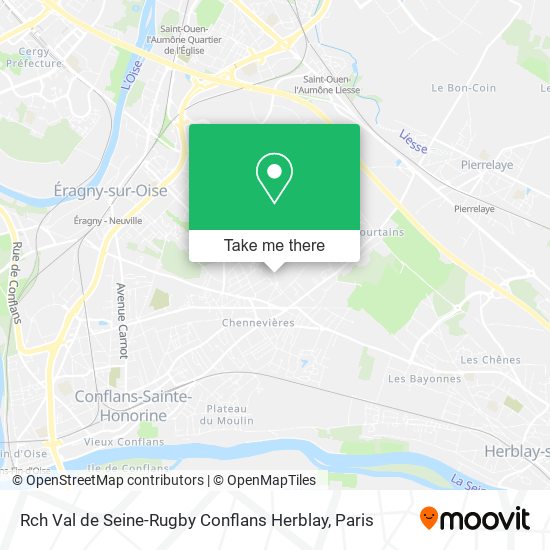 Rch Val de Seine-Rugby Conflans Herblay map