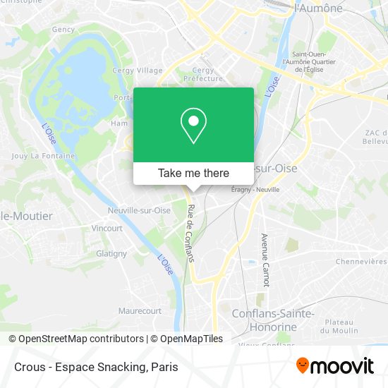 Crous - Espace Snacking map