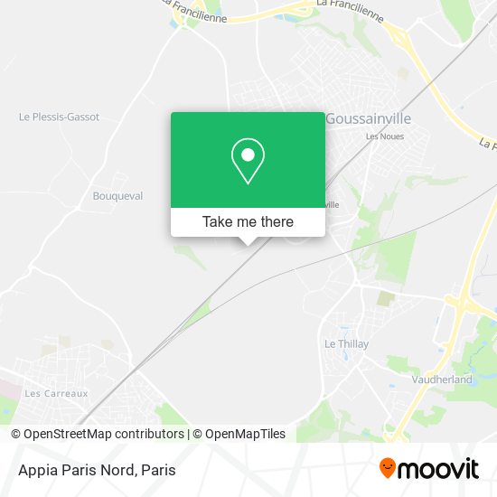 Mapa Appia Paris Nord