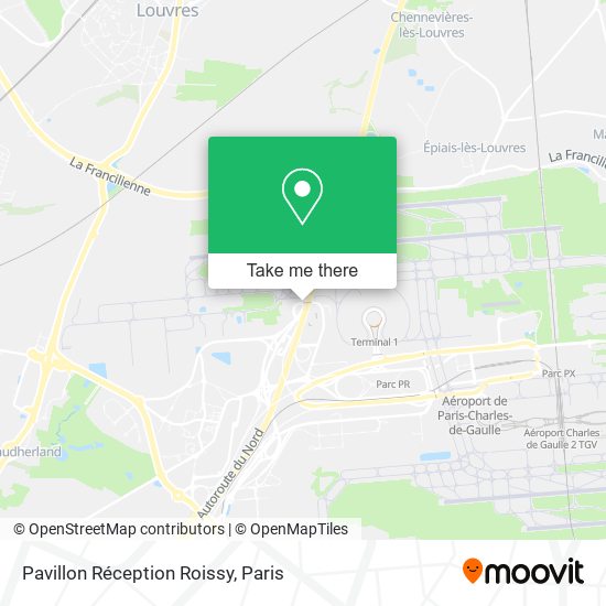 Pavillon Réception Roissy map