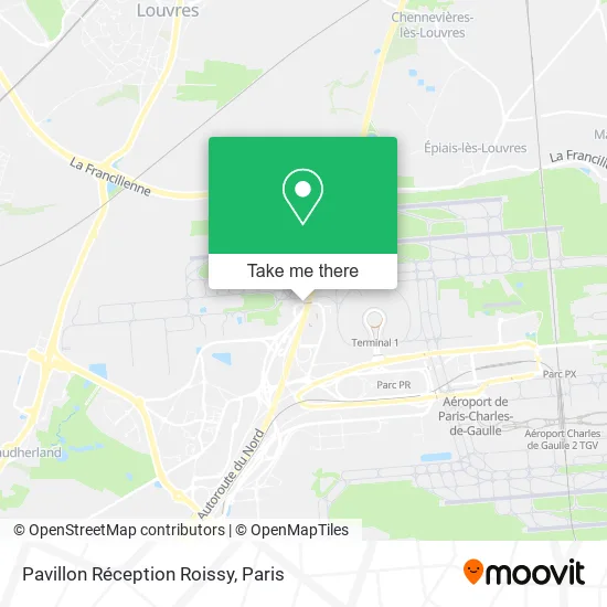 Pavillon Réception Roissy map