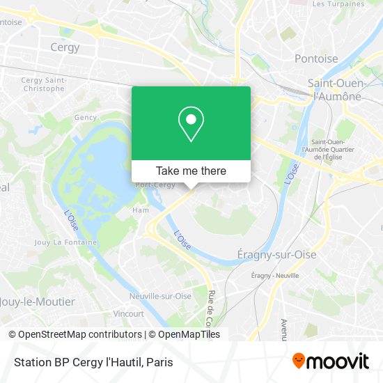 Station BP Cergy l'Hautil map