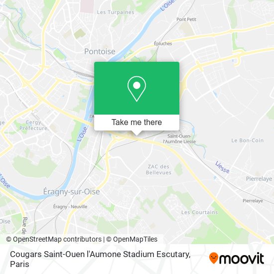Mapa Cougars Saint-Ouen l'Aumone Stadium Escutary