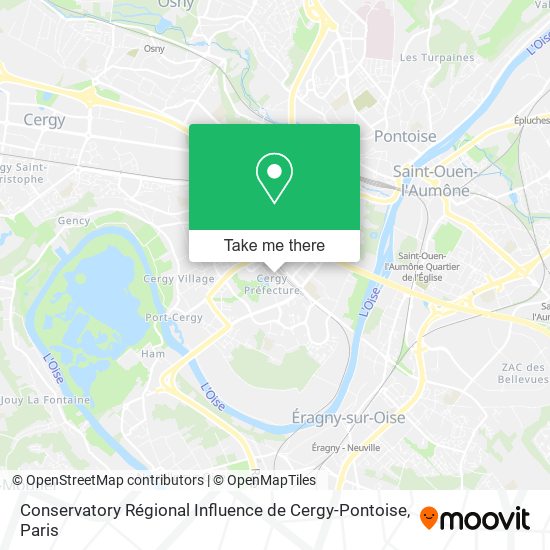 Mapa Conservatory Régional Influence de Cergy-Pontoise