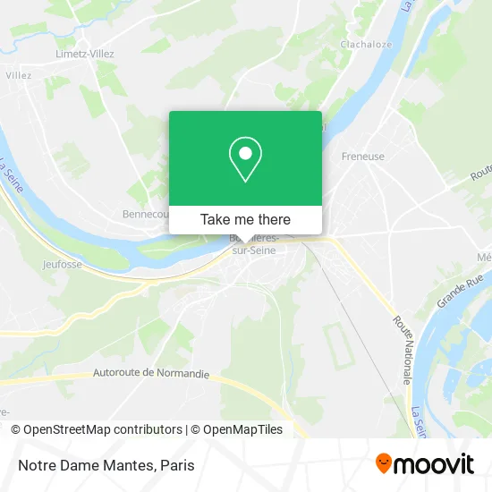 Notre Dame Mantes map