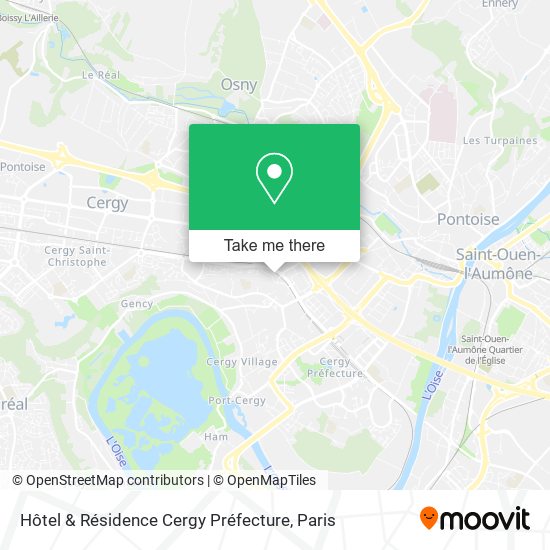 Hôtel & Résidence Cergy Préfecture map