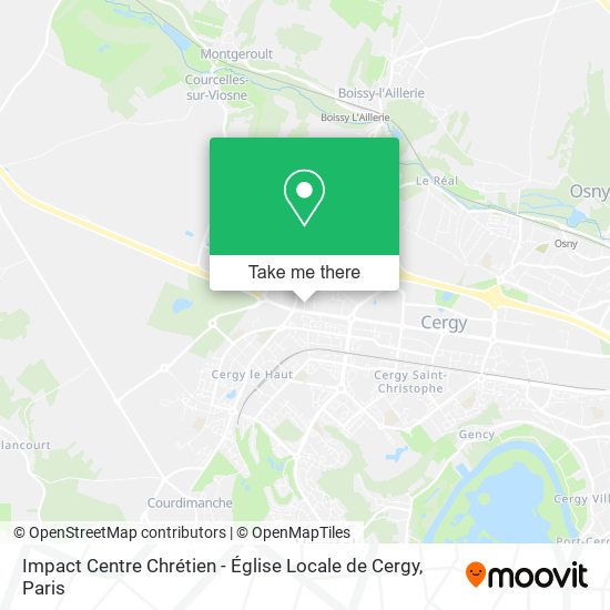 Mapa Impact Centre Chrétien - Église Locale de Cergy