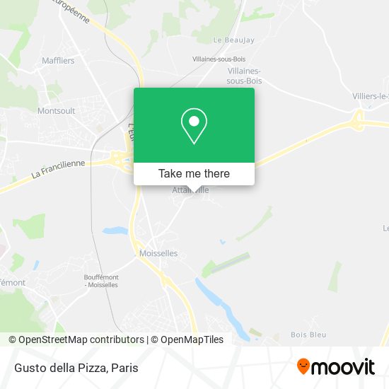 Gusto della Pizza map