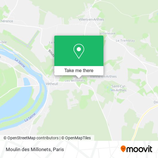 Moulin des Millonets map