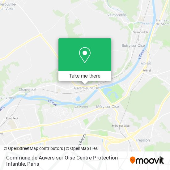 Commune de Auvers sur Oise Centre Protection Infantile map