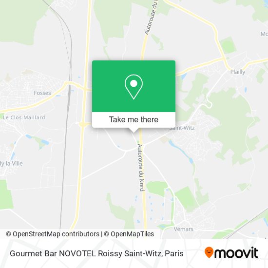 Gourmet Bar NOVOTEL Roissy Saint-Witz map