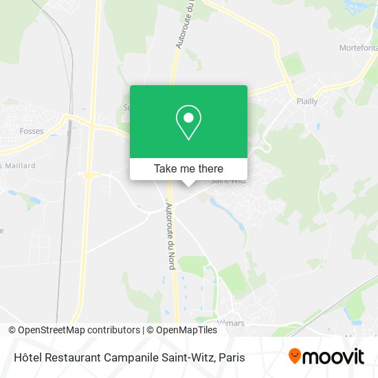 Hôtel Restaurant Campanile Saint-Witz map