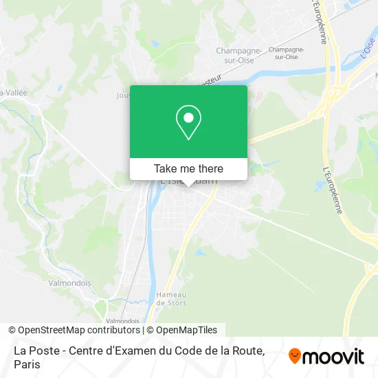 La Poste - Centre d'Examen du Code de la Route map
