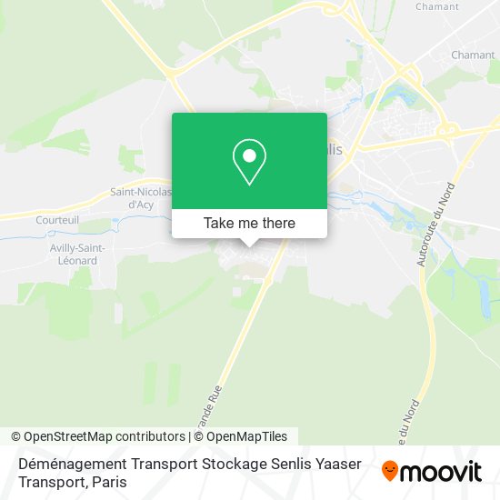 Déménagement Transport Stockage Senlis Yaaser Transport map