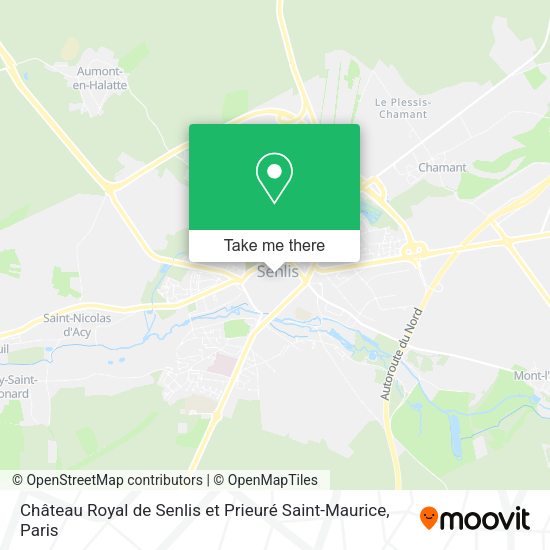 Château Royal de Senlis et Prieuré Saint-Maurice map
