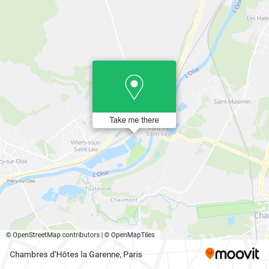 Mapa Chambres d'Hôtes la Garenne