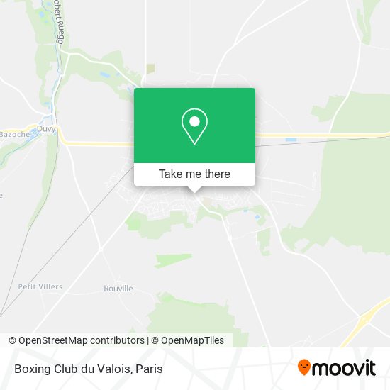 Mapa Boxing Club du Valois
