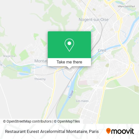 Restaurant Eurest Arcelormittal Montataire map