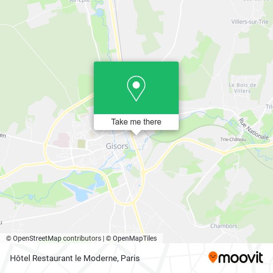 Hôtel Restaurant le Moderne map