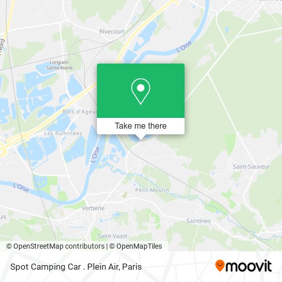 Mapa Spot Camping Car . Plein Air