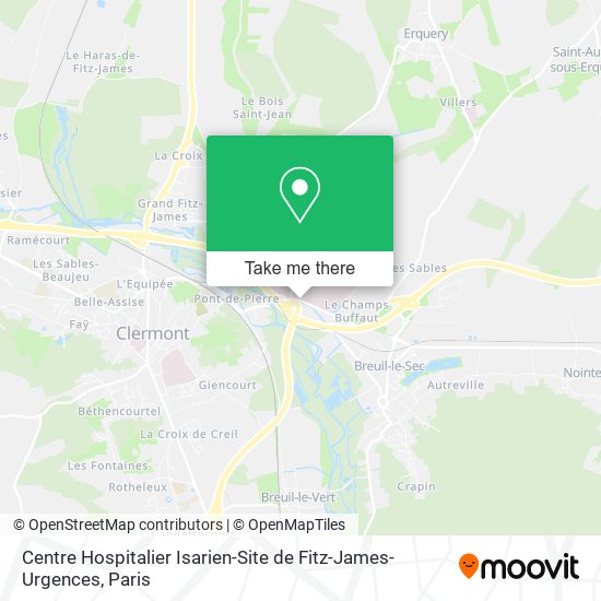 Centre Hospitalier Isarien-Site de Fitz-James-Urgences map